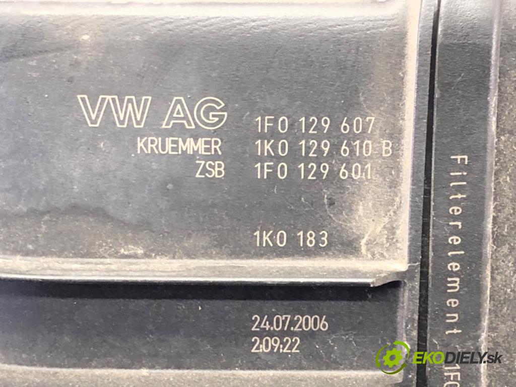 SEAT LEON (1P1) 2005 - 2013    1.6 75 kW [102 KM] benzyna 2005 - 2012  Obal filtra vzduchu 1F0129607 (Obal filtra vzduchu)