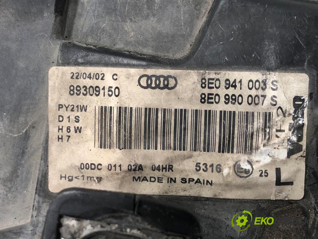 AUDI A4 B6 (8E2) 2000 - 2005    1.9 TDI 96 kW [130 KM] olej napędowy 2000 - 2004  světlomet levý přední část XENON 8E0941003S