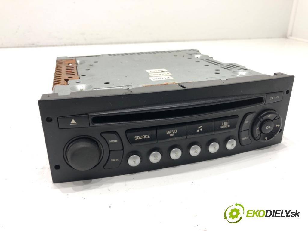 PEUGEOT 207 (WA_, WC_) 2006 - 2015    1.4 16V 65 kW [88 KM] benzyna 2006 - 2013  RADIO 96613826XT (Audio zariadenie)