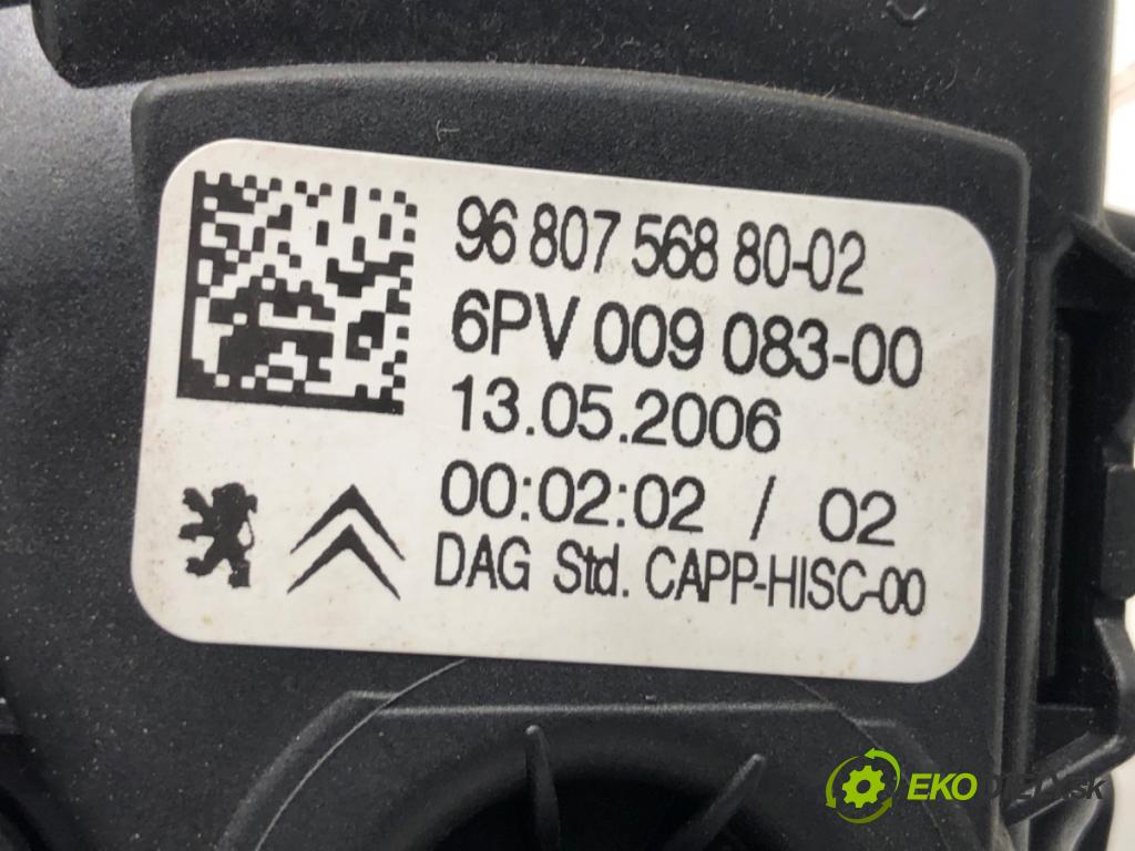 PEUGEOT 207 (WA_, WC_) 2006 - 2015    1.4 16V 65 kW [88 KM] benzyna 2006 - 2013  Potenciometer plynu 9680756880-02 (Pedál)