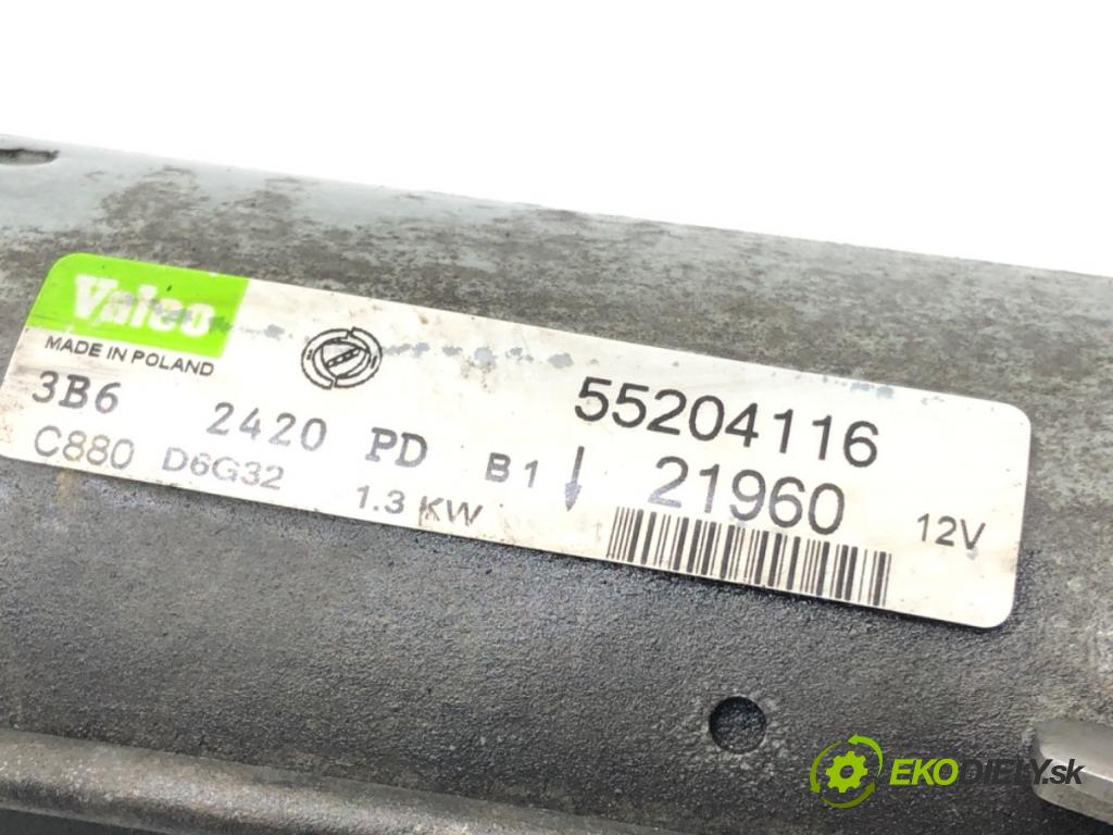 FIAT GRANDE PUNTO (199_) 2005 - 2022    1.3 D Multijet (199.AXD11, 199.AXD1A, 199.AXD1B,... 66 kW [90 KM] olej napędowy 2005 - 2010  Štartér 55204116 (Štartér)