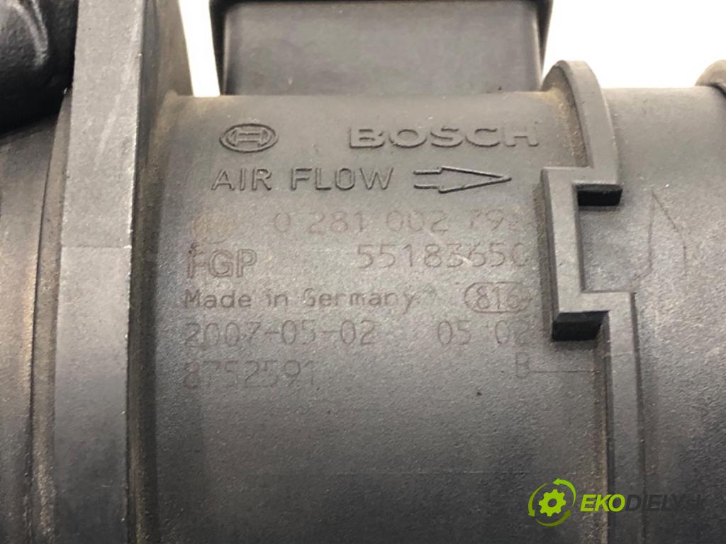 FIAT GRANDE PUNTO (199_) 2005 - 2022    1.3 D Multijet (199.AXD11, 199.AXD1A, 199.AXD1B,... 66 kW [90 KM] olej napędowy 2005 - 2010  Váha vzduchu 55183650 (Váha vzduchu)