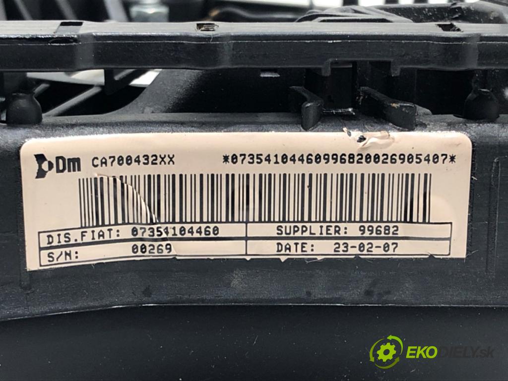 FIAT GRANDE PUNTO (199_) 2005 - 2022    1.3 D Multijet (199.AXD11, 199.AXD1A, 199.AXD1B,... 66 kW [90 KM] olej napędowy 2005 - 2010  AirBag volantu 07354104460 (Airbag)