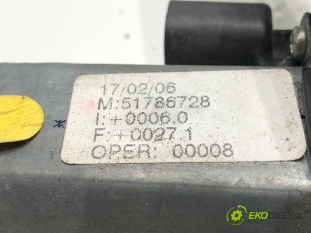 FIAT GRANDE PUNTO (199_) 2005 - 2022    1.3 D Multijet (199.AXD11, 199.AXD1A, 199.AXD1B,... 66 kW [90 KM] olej napędowy 2005 - 2010  mechanismus okna pravý přední část 51786728