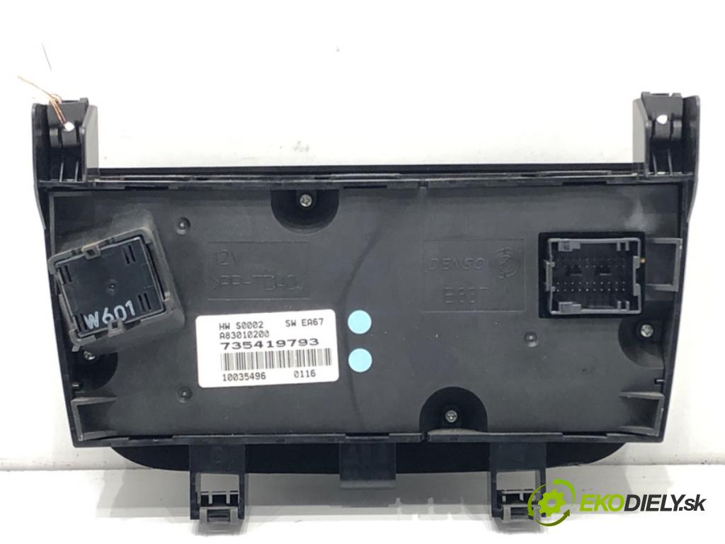 FIAT GRANDE PUNTO (199_) 2005 - 2022    1.3 D Multijet (199.AXD11, 199.AXD1A, 199.AXD1B,... 66 kW [90 KM] olej napędowy 2005 - 2010  Panel ovládania kúrenia 735419793 (Prepínač/spínač/tlačidlo a ovládač kúrenia)