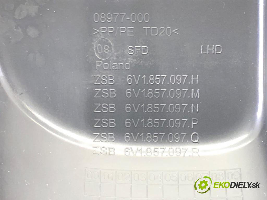 SKODA FABIA III (NJ3) 2014 - 2022    1.0 TSI 70 kW [95 KM] benzyna 2014 - 2022  Priehradka, kastlík spolujazdca 6V1857097 (Priehradka, kastlík)