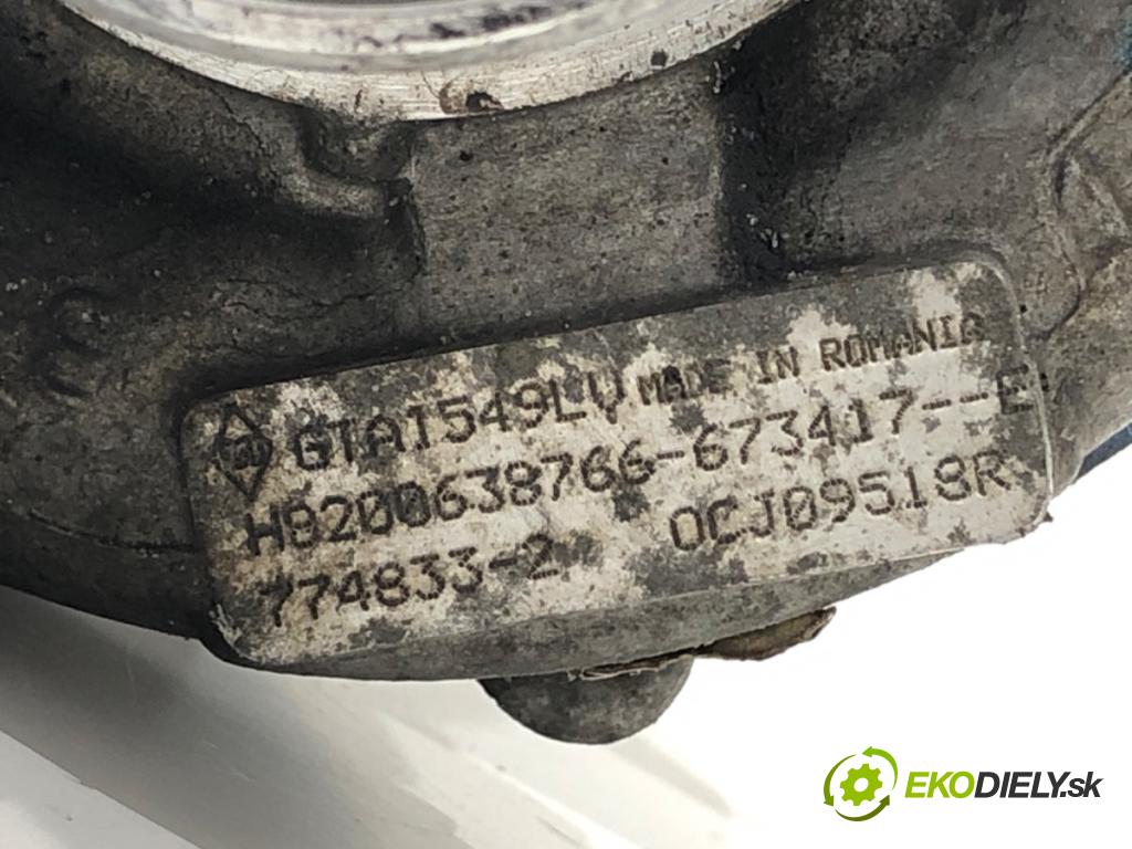 RENAULT LAGUNA III Grandtour (KT0/1) 2007 - 2015    2.0 dCi (KT07, KT0J, KT14, KT1A, KT1S) 96 kW [131 KM] olej napędowy 2007 - 2015  turbo H8200638766 (Turbodúchadla (kompletní))