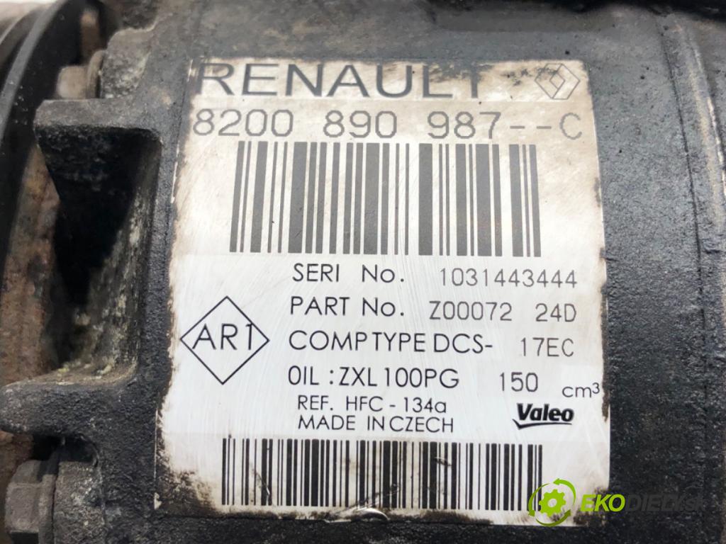 RENAULT LAGUNA III Grandtour (KT0/1) 2007 - 2015    2.0 dCi (KT07, KT0J, KT14, KT1A, KT1S) 96 kW [131 KM] olej napędowy 2007 - 2015  Kompresor klimatizácie 8200890987 (Kompresor klimatizácie)