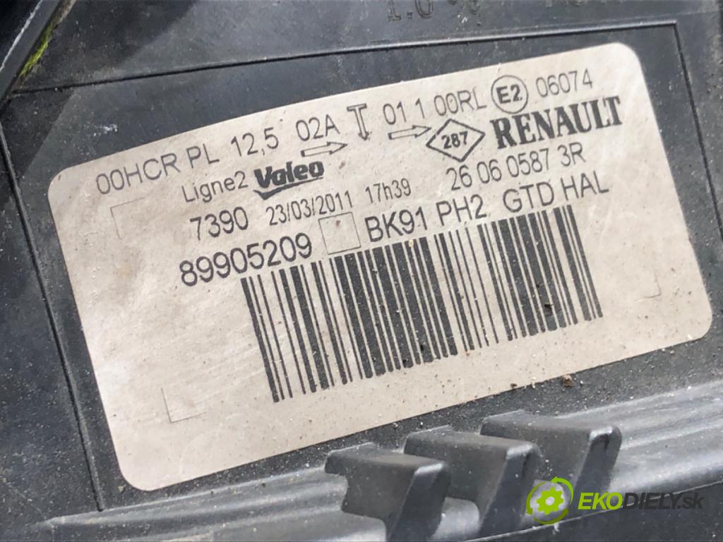 RENAULT LAGUNA III Grandtour (KT0/1) 2007 - 2015    2.0 dCi (KT07, KT0J, KT14, KT1A, KT1S) 96 kW [131 KM] olej napędowy 2007 - 2015  světlomet levý přední část LIFT 260605873R