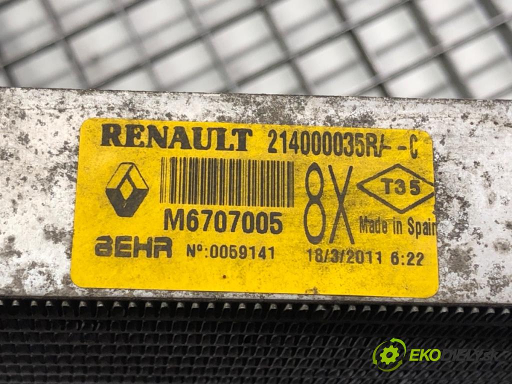 RENAULT LAGUNA III Grandtour (KT0/1) 2007 - 2015    2.0 dCi (KT07, KT0J, KT14, KT1A, KT1S) 96 kW [131 KM] olej napędowy 2007 - 2015  chladič vody 214000035R (Chladiče vody)