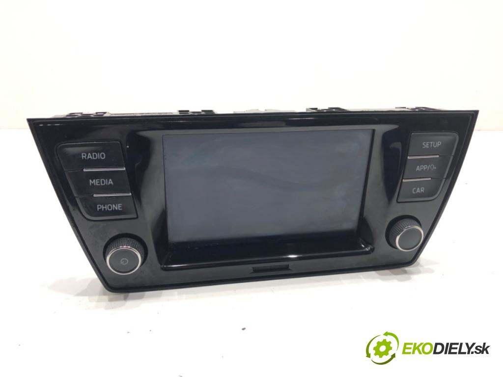 SKODA FABIA III (NJ3) 2014 - 2022    1.0 TSI 70 kW [95 KM] benzyna 2014 - 2022  RADIO 6V0035869J (Audio zariadenie)