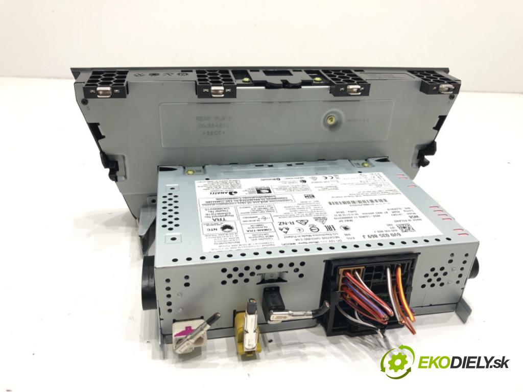 SKODA FABIA III (NJ3) 2014 - 2022    1.0 TSI 70 kW [95 KM] benzyna 2014 - 2022  RADIO 6V0035869J (Audio zariadenie)