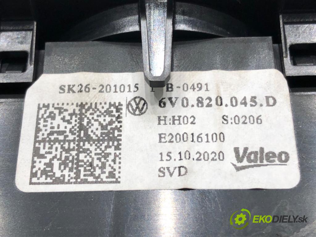 SKODA FABIA III (NJ3) 2014 - 2022    1.0 TSI 70 kW [95 KM] benzyna 2014 - 2022  Panel ovládania kúrenia 6V0820045D (Prepínač/spínač/tlačidlo a ovládač kúrenia)