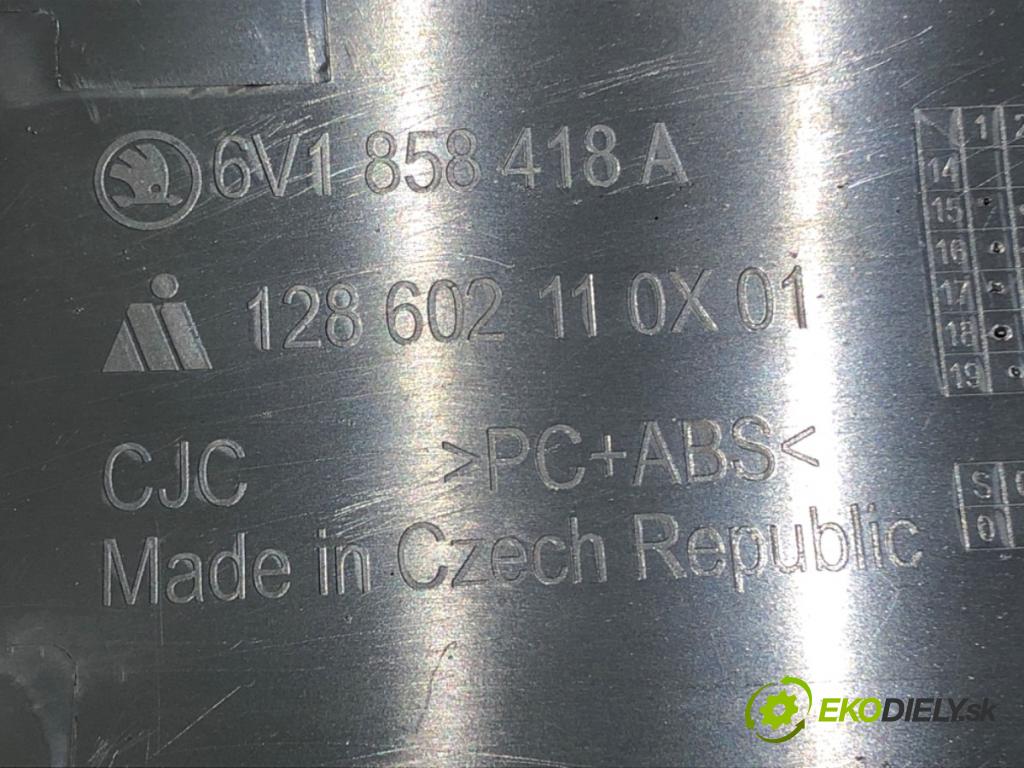 SKODA FABIA III liftback 2020 70 kW 1.0 TSI 999 lišty kryt 6V1858418A (Lišta)