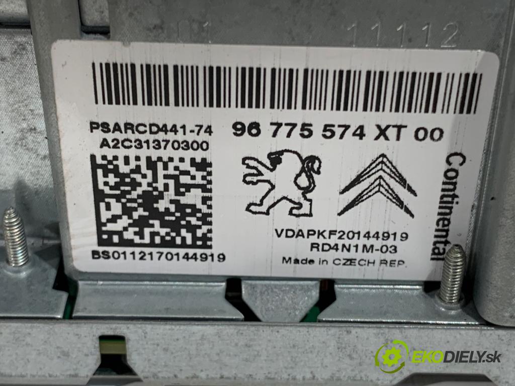 CITROEN BERLINGO MULTISPACE (B9) 2008 - 2022    1.6 HDi 90 68 kW [92 KM] olej napędowy 2010 - 2022  RADIO 96775574XT (Audio zariadenie)