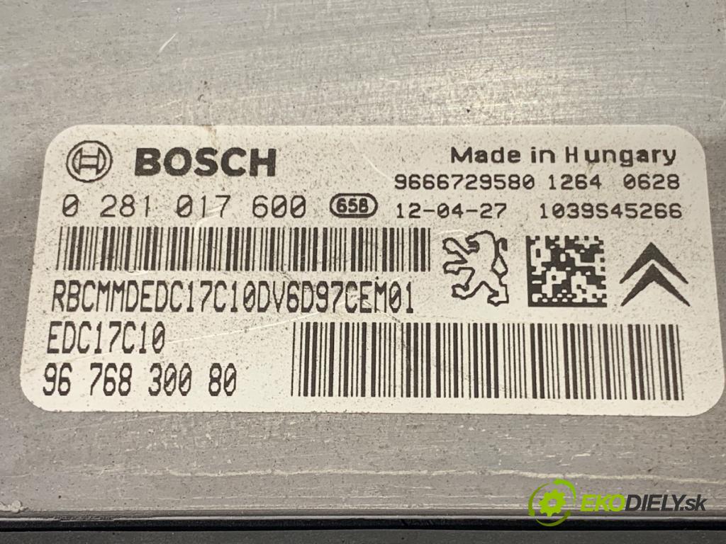 CITROEN BERLINGO MULTISPACE (B9) 2008 - 2022    1.6 HDi 90 68 kW [92 KM] olej napędowy 2010 - 2022  riadiaca jednotka Motor 9676830080 (Riadiaca jednotka)