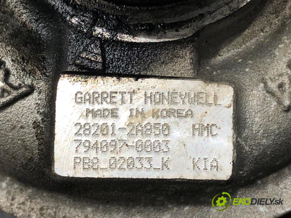 HYUNDAI ix35 (LM, EL, ELH) 2009 - 2022    1.7 CRDi 85 kW [116 KM] olej napędowy 2010 - 2022  Turbodúchadlo,turbo 28201-2A850 (Turbodúchadlo (kompletné))