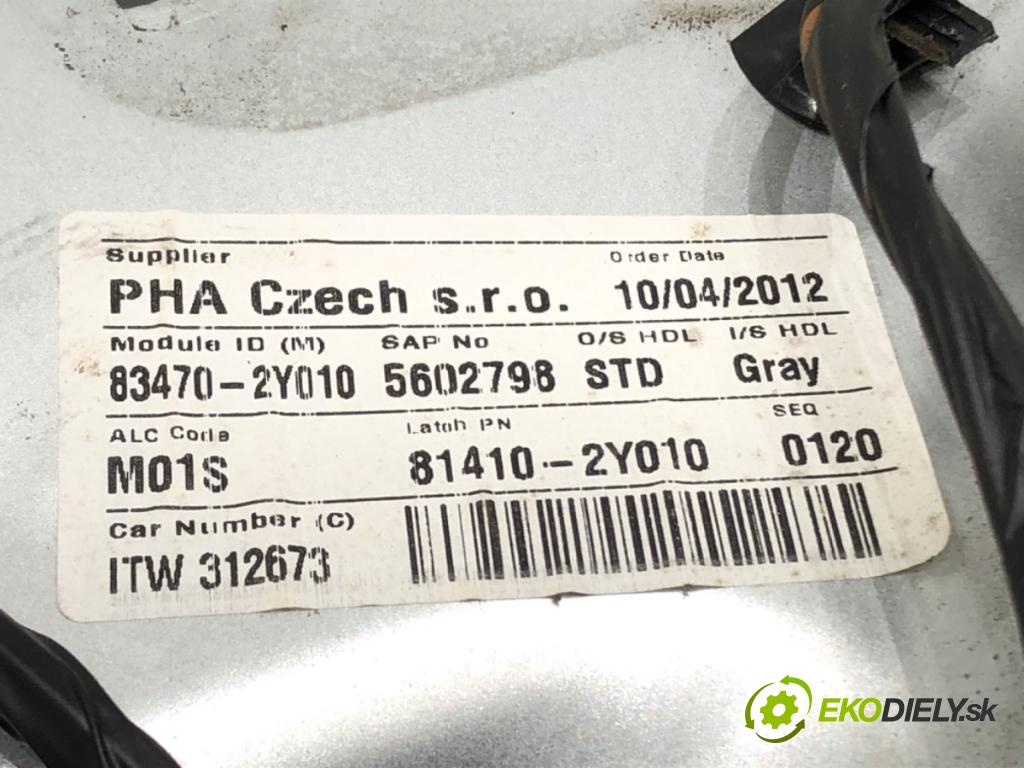 HYUNDAI ix35 (LM, EL, ELH) 2009 - 2022    1.7 CRDi 85 kW [116 KM] olej napędowy 2010 - 2022  mechanismus okna levý zadní část 83470-2Y010
