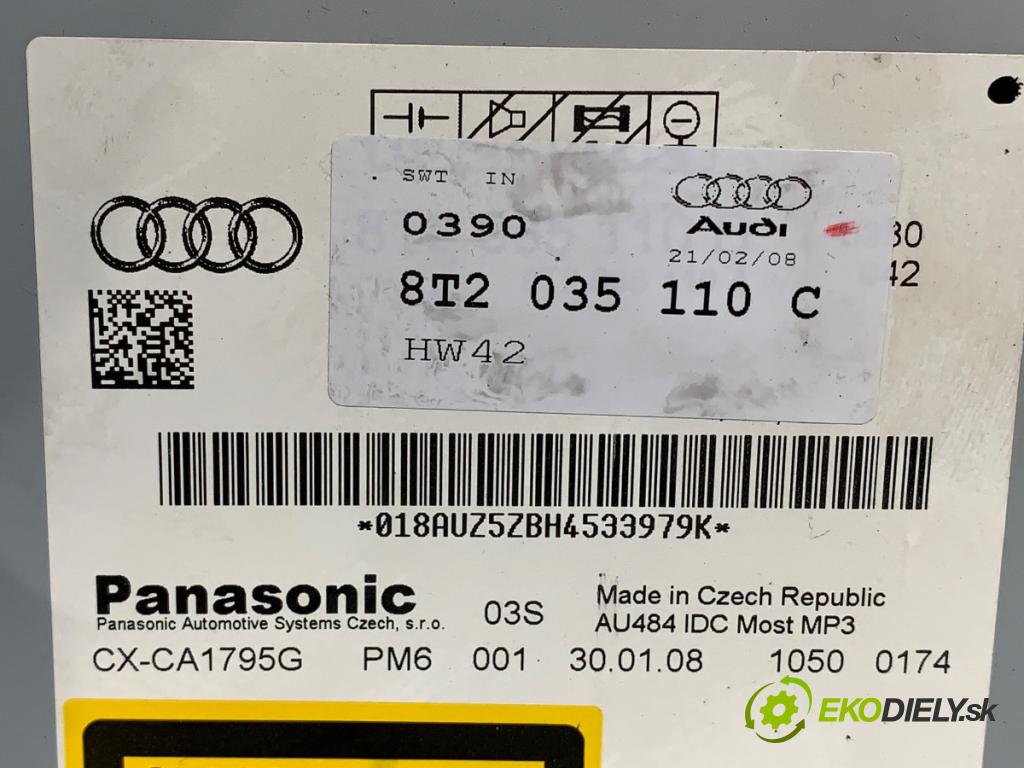 AUDI A4 B8 (8K2) 2007 - 2015    2.0 TDI 105 kW [143 KM] olej napędowy 2007 - 2015  Menič CD 8T2035110C (CD meniče)