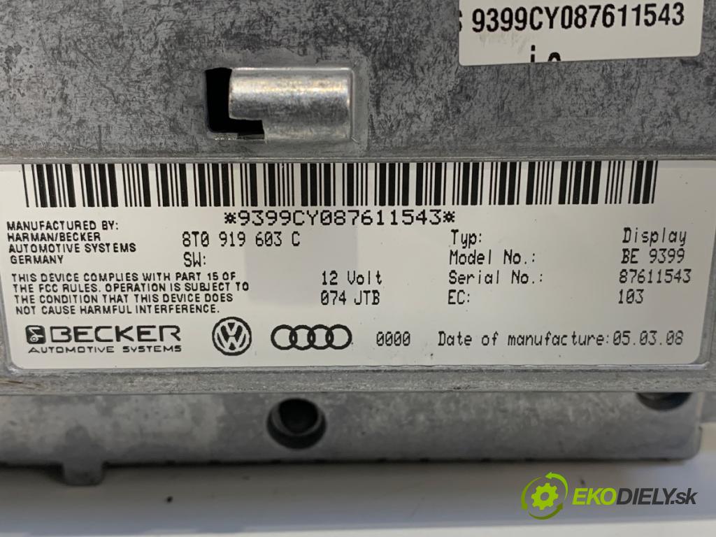AUDI A4 B8 (8K2) 2007 - 2015    2.0 TDI 105 kW [143 KM] olej napędowy 2007 - 2015  Dislpej 8T0919603C (Prístrojová doska, displej)