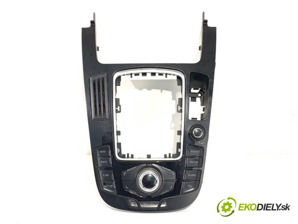 AUDI A4 B8 (8K2) 2007 - 2015    2.0 TDI 105 kW [143 KM] olej napędowy 2007 - 2015  Panel ovládania radia 8T0919609WFX (Prepínač/spínač/tlačidlo a ovládač kúrenia)