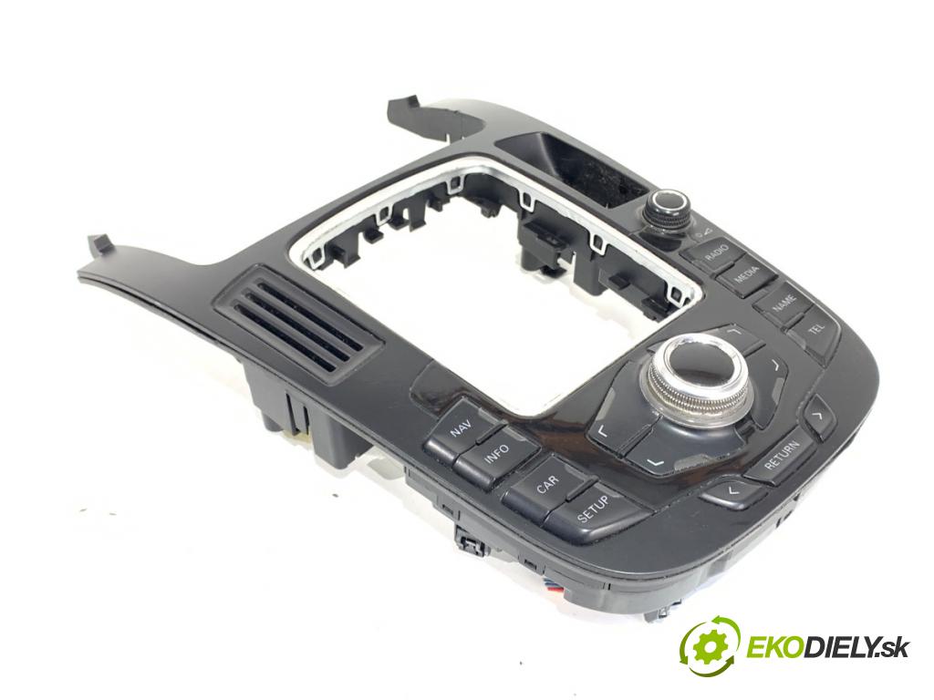 AUDI A4 B8 (8K2) 2007 - 2015    2.0 TDI 105 kW [143 KM] olej napędowy 2007 - 2015  Panel ovládania radia 8T0919609WFX (Prepínač/spínač/tlačidlo a ovládač kúrenia)