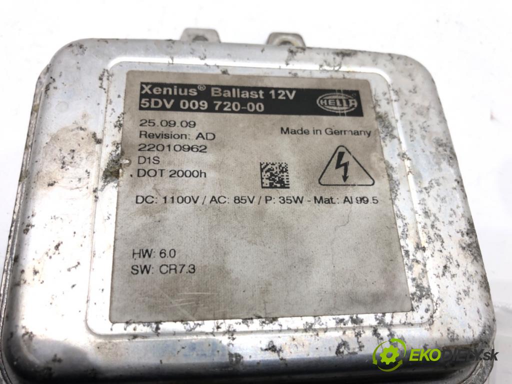 OPEL INSIGNIA A (G09) 2008 - 2017    2.0 CDTI (68) 118 kW [160 KM] olej napędowy 2008 - 2017  Menič XENON 5DV009720-00 (Riadiaca jednotka xenónu)