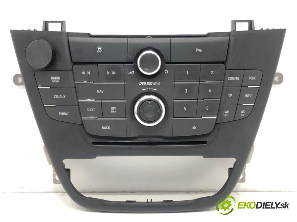 OPEL INSIGNIA A (G09) 2008 - 2017    2.0 CDTI (68) 118 kW [160 KM] olej napędowy 2008 - 2017  Panel ovládania radia 13273256 (Prepínač/spínač/tlačidlo a ovládač kúrenia)
