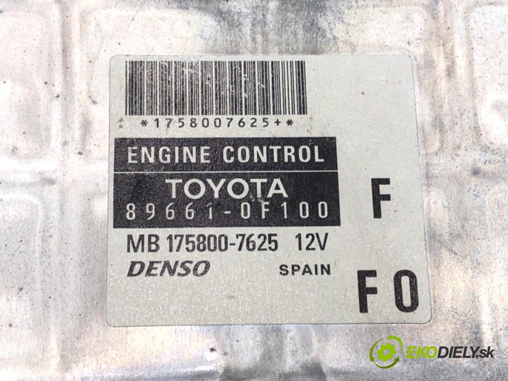 TOYOTA COROLLA Verso (ZER_, ZZE12_, R1_) 2004 - 2009    2.2 D-4D (AUR10_) 100 kW [136 KM] olej napędowy 2005 - 2009  riadiaca jednotka Motor 89661-0F100 (Riadiaca jednotka)