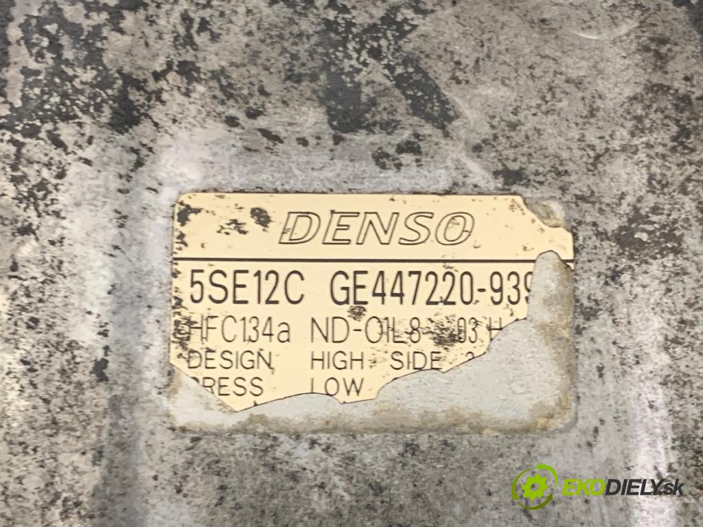 TOYOTA COROLLA Verso (ZER_, ZZE12_, R1_) 2004 - 2009    2.2 D-4D (AUR10_) 100 kW [136 KM] olej napędowy 2005 - 2009  Kompresor klimatizácie 5SE12C (Kompresor klimatizácie)