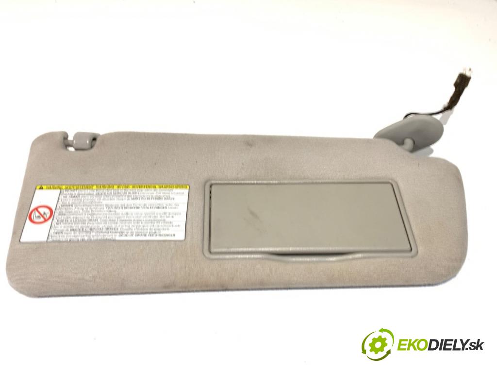 TOYOTA COROLLA Verso (ZER_, ZZE12_, R1_) 2004 - 2009    2.2 D-4D (AUR10_) 100 kW [136 KM] olej napędowy 2005 - 2009  Clona slnečná pravy 