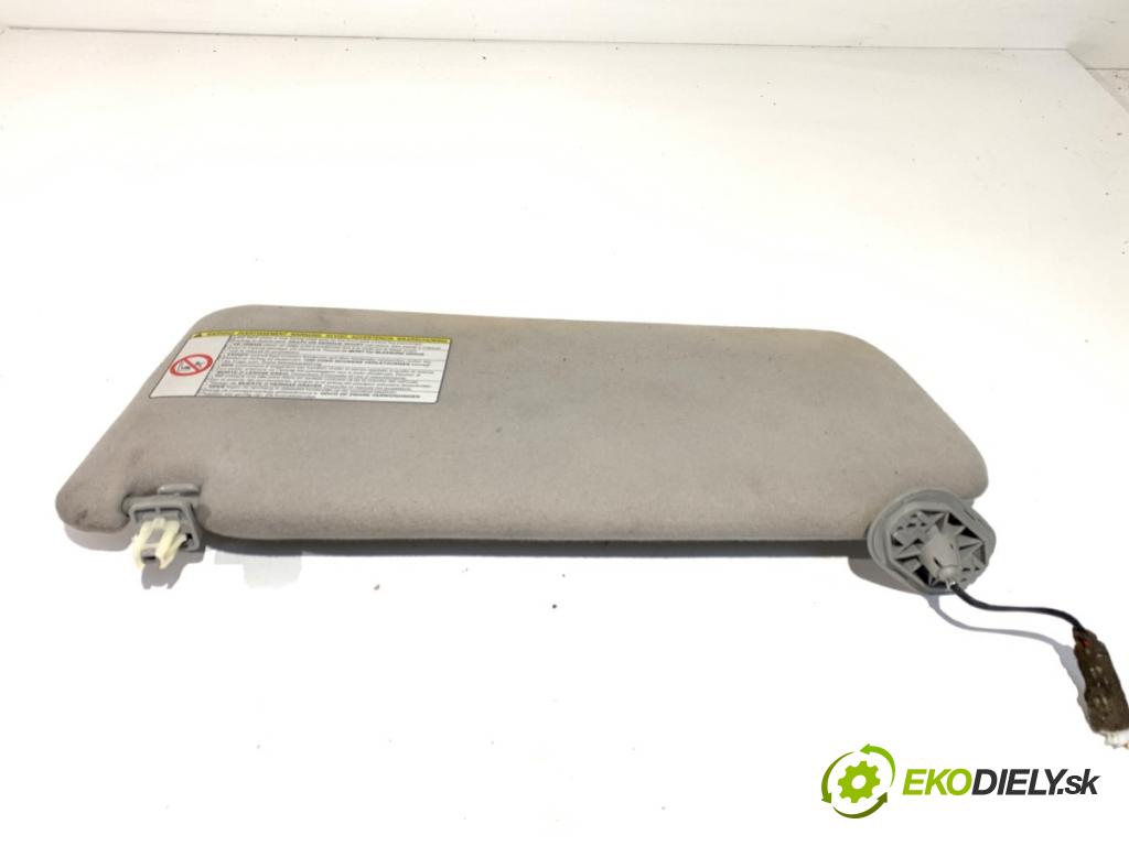 TOYOTA COROLLA Verso (ZER_, ZZE12_, R1_) 2004 - 2009    2.2 D-4D (AUR10_) 100 kW [136 KM] olej napędowy 2005 - 2009  Clona slnečná pravy