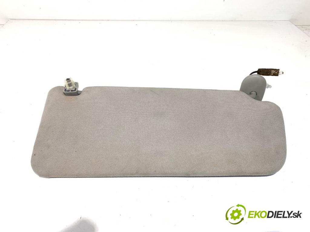 TOYOTA COROLLA Verso (ZER_, ZZE12_, R1_) 2004 - 2009    2.2 D-4D (AUR10_) 100 kW [136 KM] olej napędowy 2005 - 2009  Clona slnečná ľavy