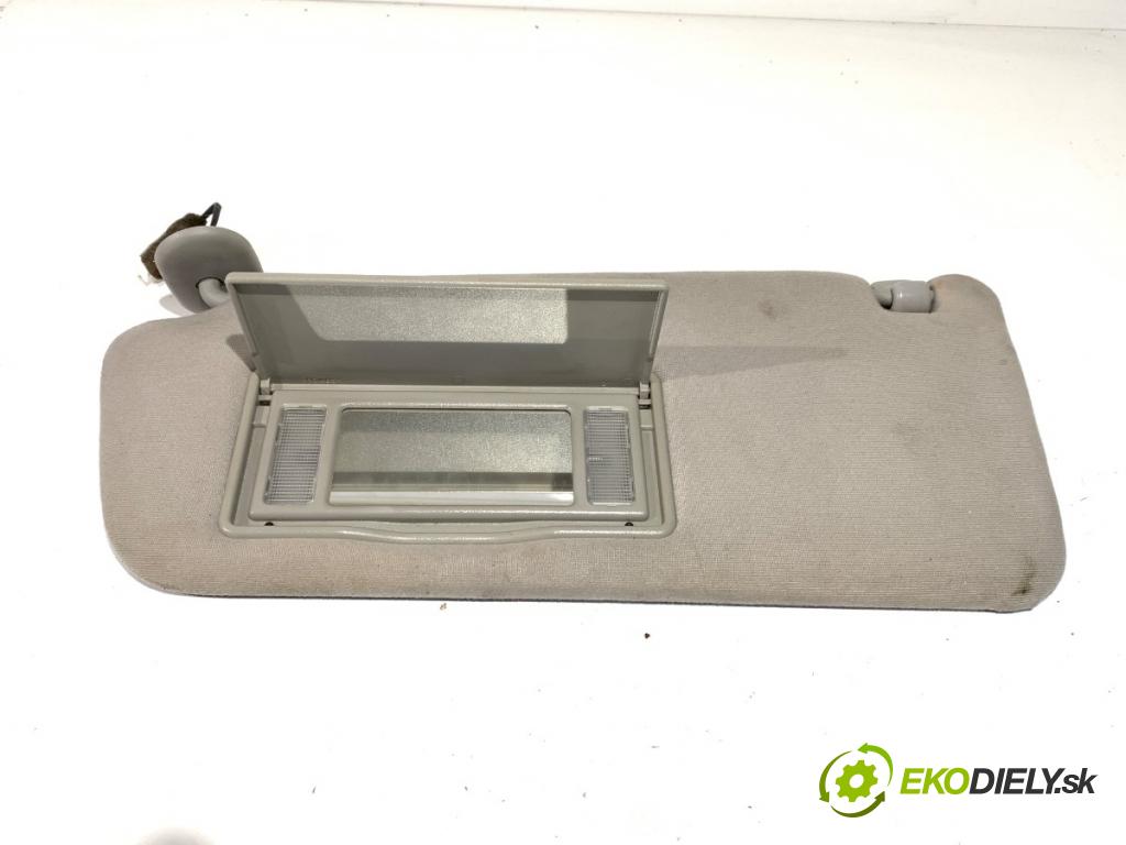 TOYOTA COROLLA Verso (ZER_, ZZE12_, R1_) 2004 - 2009    2.2 D-4D (AUR10_) 100 kW [136 KM] olej napędowy 2005 - 2009  Clona slnečná ľavy