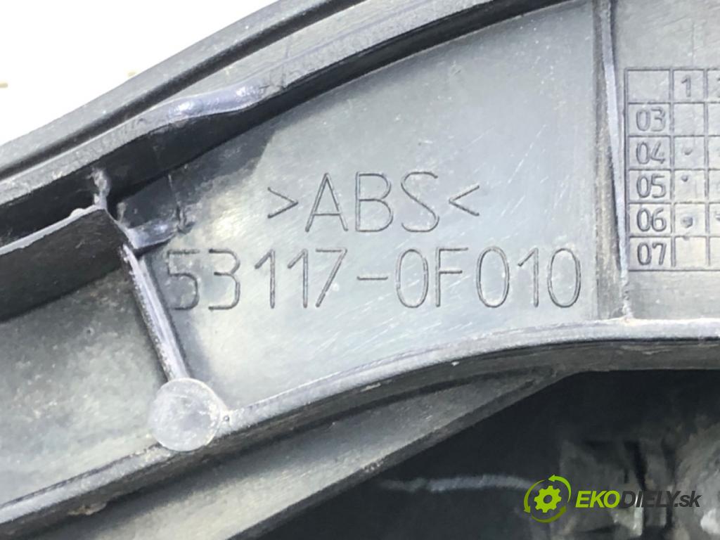 TOYOTA COROLLA Verso (ZER_, ZZE12_, R1_) 2004 - 2009    2.2 D-4D (AUR10_) 100 kW [136 KM] olej napędowy 2005 - 2009  Mriežka maska 53117-0F010 (Mriežka predná (maska chladiča))