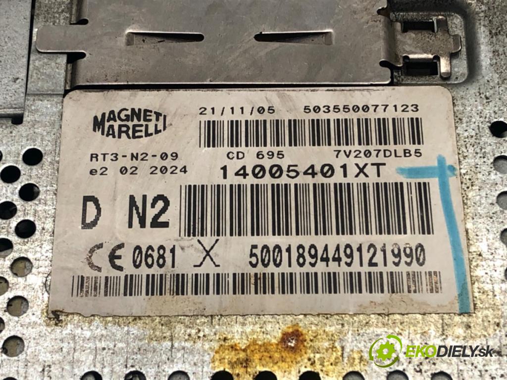 FIAT ULYSSE (179_) 2002 - 2011    2.2 JTD 94 kW [128 KM] olej napędowy 2002 - 2006  RADIO Navigácia 14005401XT (Audio zariadenie)