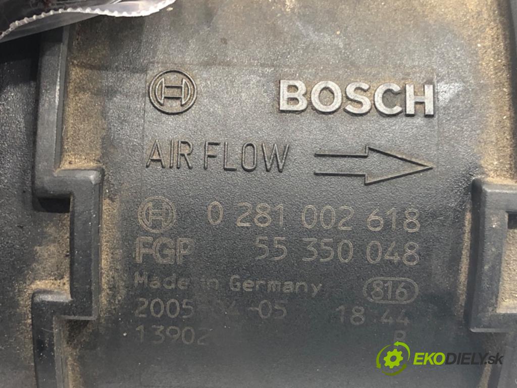 FIAT CROMA (194_) 2005 - 2022    1.9 D Multijet (194AXC1B, 194AXC12) 110 kW [150 KM] olej napędowy 2005 - 2011  Váha vzduchu 55350048 0281002618 (Váha vzduchu)