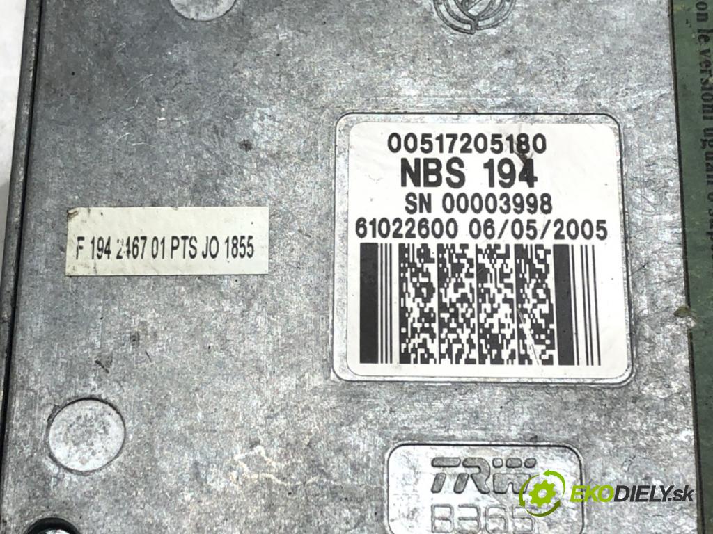 FIAT CROMA (194_) 2005 - 2022    1.9 D Multijet (194AXC1B, 194AXC12) 110 kW [150 KM] olej napędowy 2005 - 2011  blokáda volantu 00517205180 (Ostatné)
