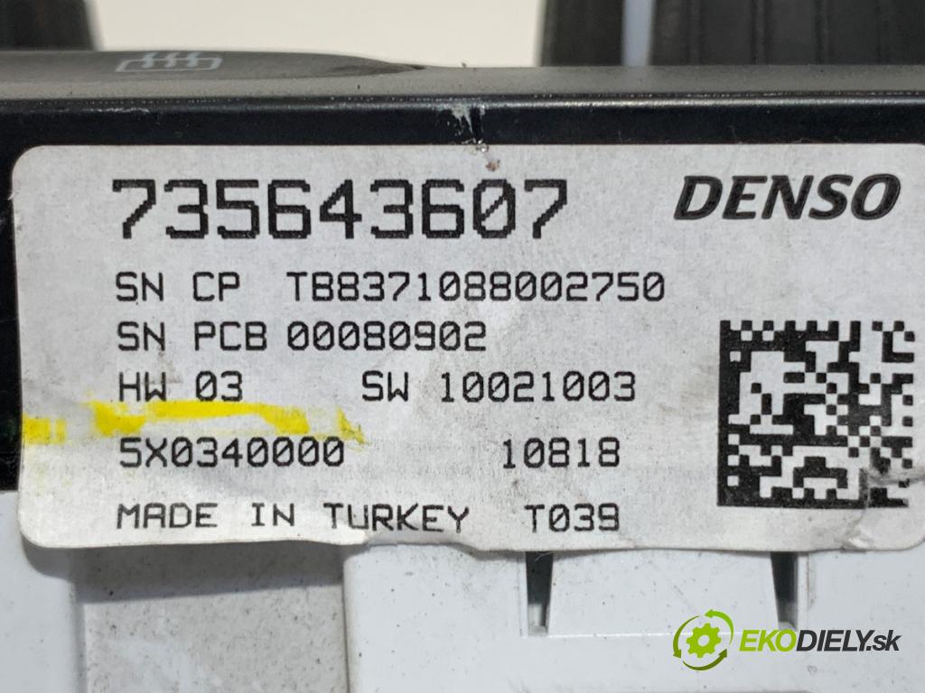 FIAT TIPO Kombi (356_) 2016 - 2022    1.4 (356WXA1B) 70 kW [95 KM] benzyna 2016 - 2022  Panel ovládania kúrenia 735643607 (Prepínač/spínač/tlačidlo a ovládač kúrenia)