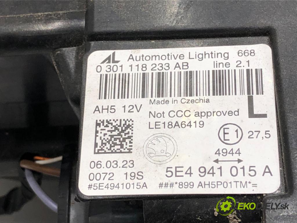 SKODA OCTAVIA IV (NX3, NN3) 2020 - 2022    2.0 TDI 110 kW [150 KM] olej napędowy 2020 - 2022  světlomet levý přední část 5E4941015A