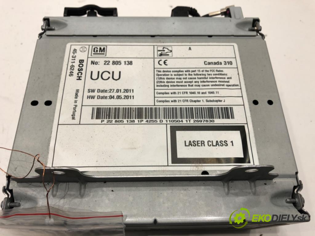 CHEVROLET ORLANDO (J309) 2010 - 2022    1.8 104 kW [141 KM] benzyna 2011 - 2022  RADIO 22805138 (Audio zariadenie)