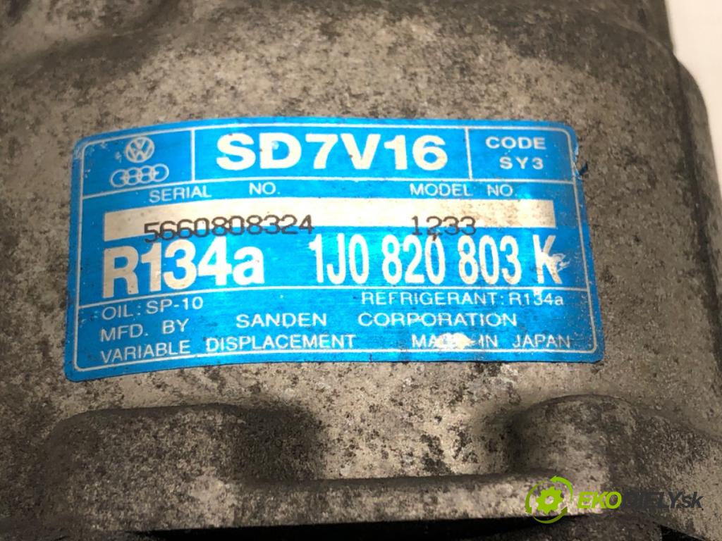 SEAT TOLEDO II (1M2) 1998 - 2006    1.9 TDI 96 kW [130 KM] olej napędowy 2003 - 2006  Kompresor klimatizácie 1J0820803K (Kompresor klimatizácie)