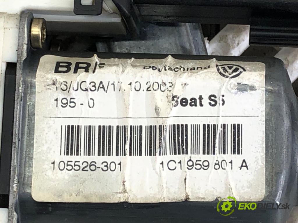 SEAT TOLEDO II (1M2) 1998 - 2006    1.9 TDI 96 kW [130 KM] olej napędowy 2003 - 2006  mechanismus okna levý přední část 1C1959801A