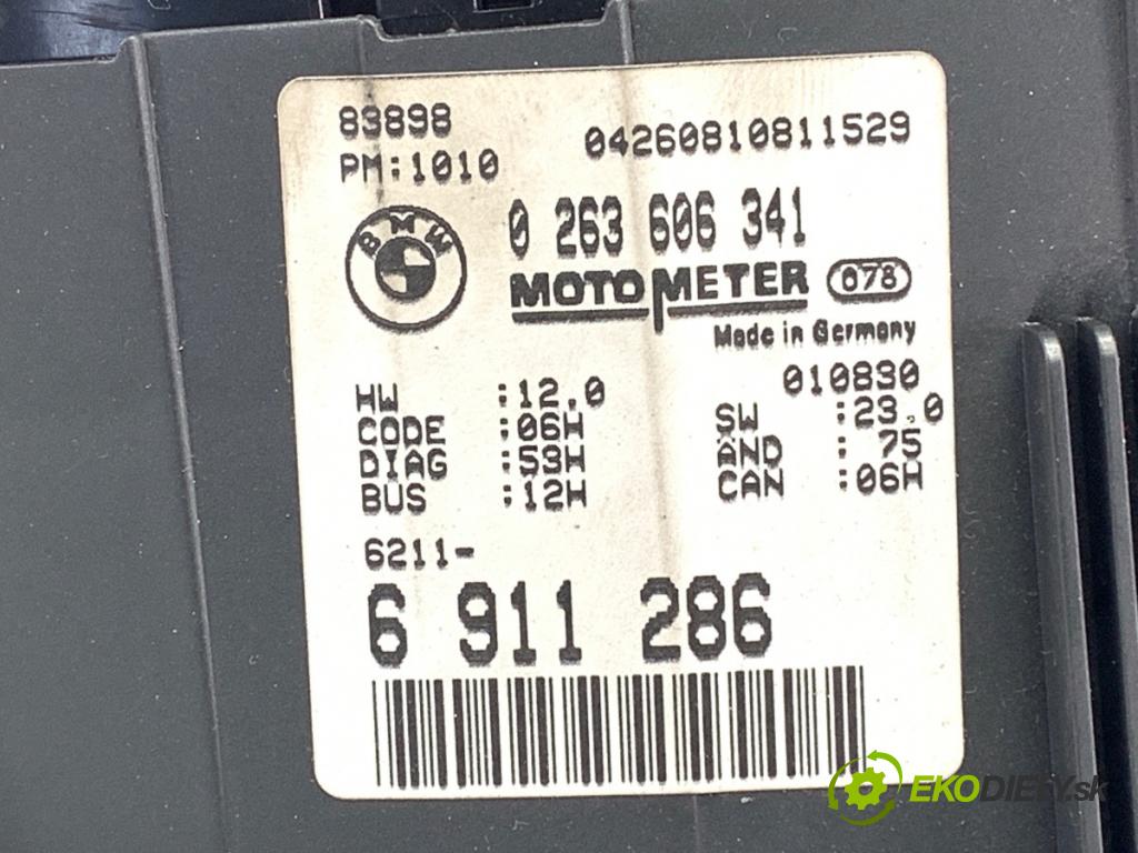 BMW 3 (E46) 1997 - 2005    316 i 85 kW [115 KM] benzyna 2002 - 2005  Prístrojovka 6911286 (Prístrojová doska, displej)