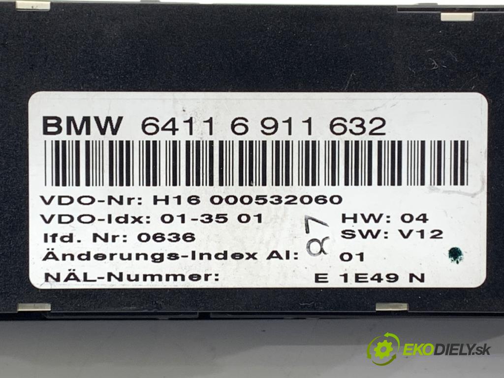 BMW 3 (E46) 1997 - 2005    316 i 85 kW [115 KM] benzyna 2002 - 2005  Panel ovládania kúrenia 6911632 (Prepínač/spínač/tlačidlo a ovládač kúrenia)