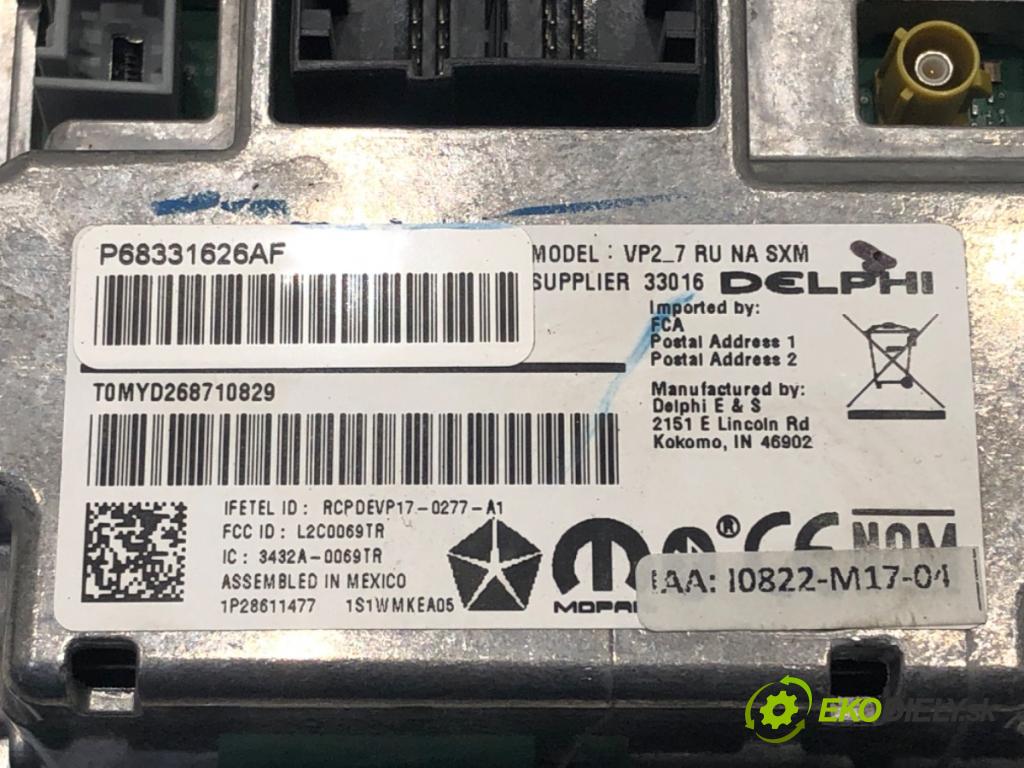 CHRYSLER PACIFICA 2016 - 2022    3.6 214 kW [291 KM] benzyna 2016 - 2022  Dislpej 68331626AF (Prístrojová doska, displej)