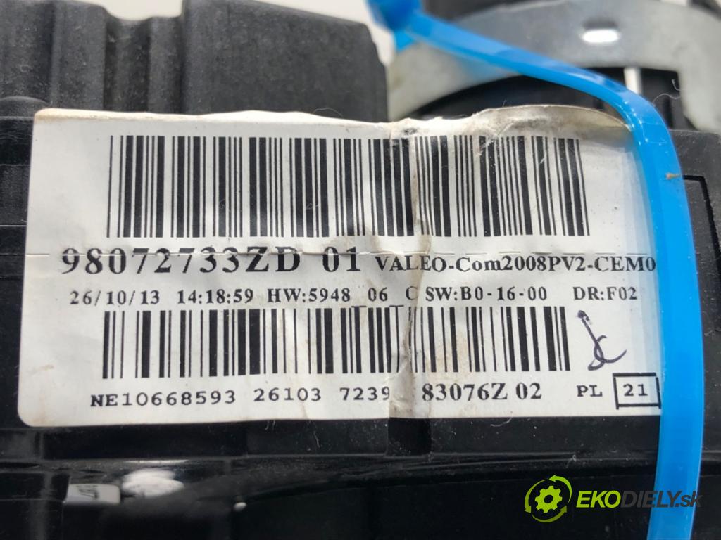 PEUGEOT 308 II (LB_, LP_, LW_, LH_, L3_) 2013 - 2021    1.6 THP 125 92 kW [125 KM] benzyna 2013 - 2021  Prepínač kombinovaný 98072733ZD (Prepínač/spínač/tlačidlo a ovládač kúrenia)