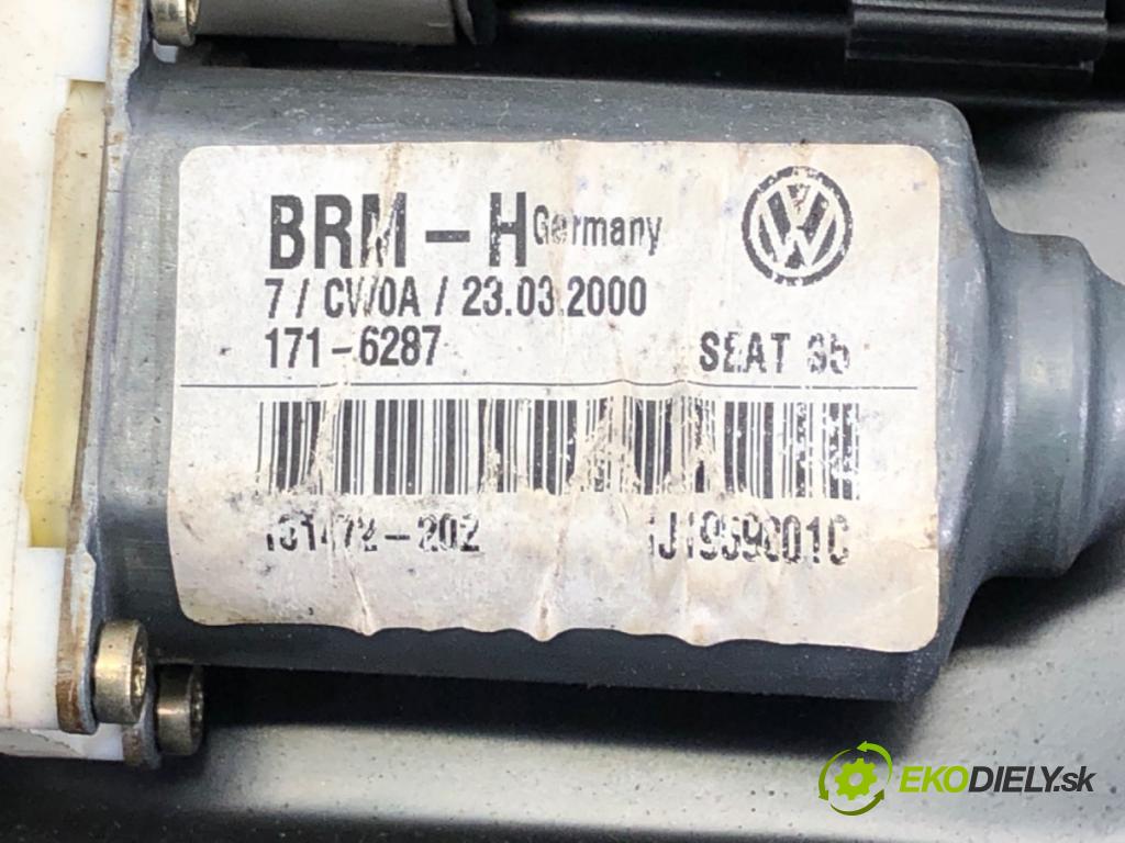 SEAT LEON (1M1) 1999 - 2006    1.4 16V 55 kW [75 KM] benzyna 1999 - 2006  mechanismus okna levý přední část 1J1959801C
