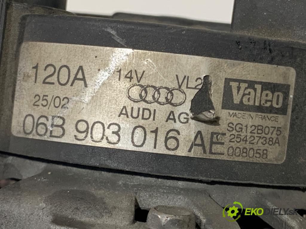 AUDI A4 B6 (8E2) 2000 - 2005    2.0 96 kW [130 KM] benzyna 2000 - 2004  Alternátor 06B903016AE (Alternátor)