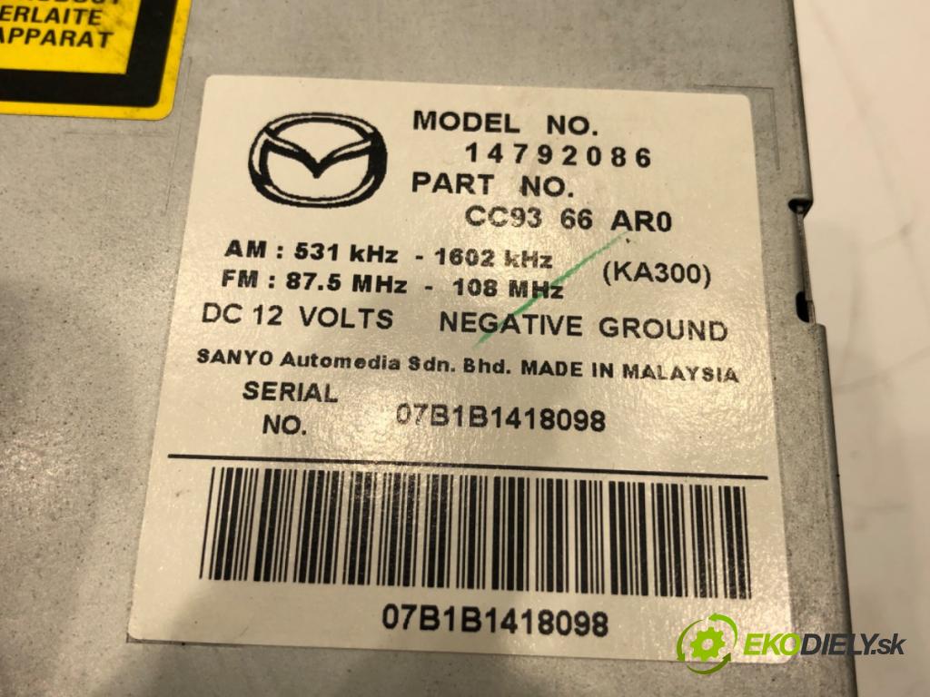 MAZDA 5 (CR19) 2005 - 2010    2.0 CD (CR19) 105 kW [143 KM] olej napędowy 2005 - 2010  RADIO CC9366ARO (Audio zariadenie)